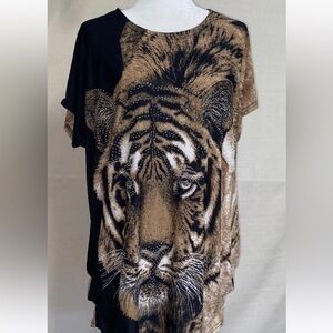 animal black and tan shirt